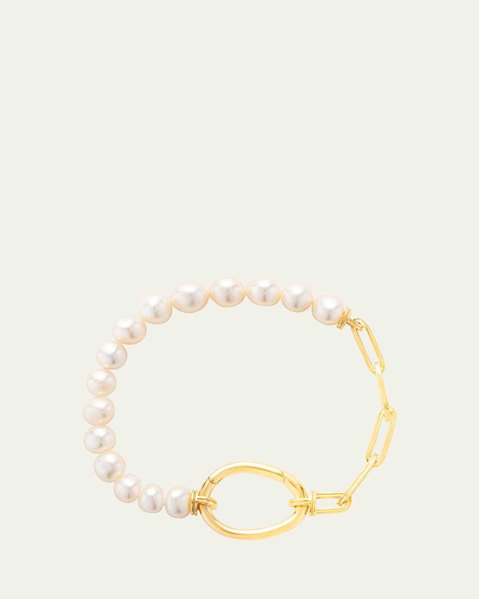 Lien Perles Bracelet with White Baroque Freshwater Pearls